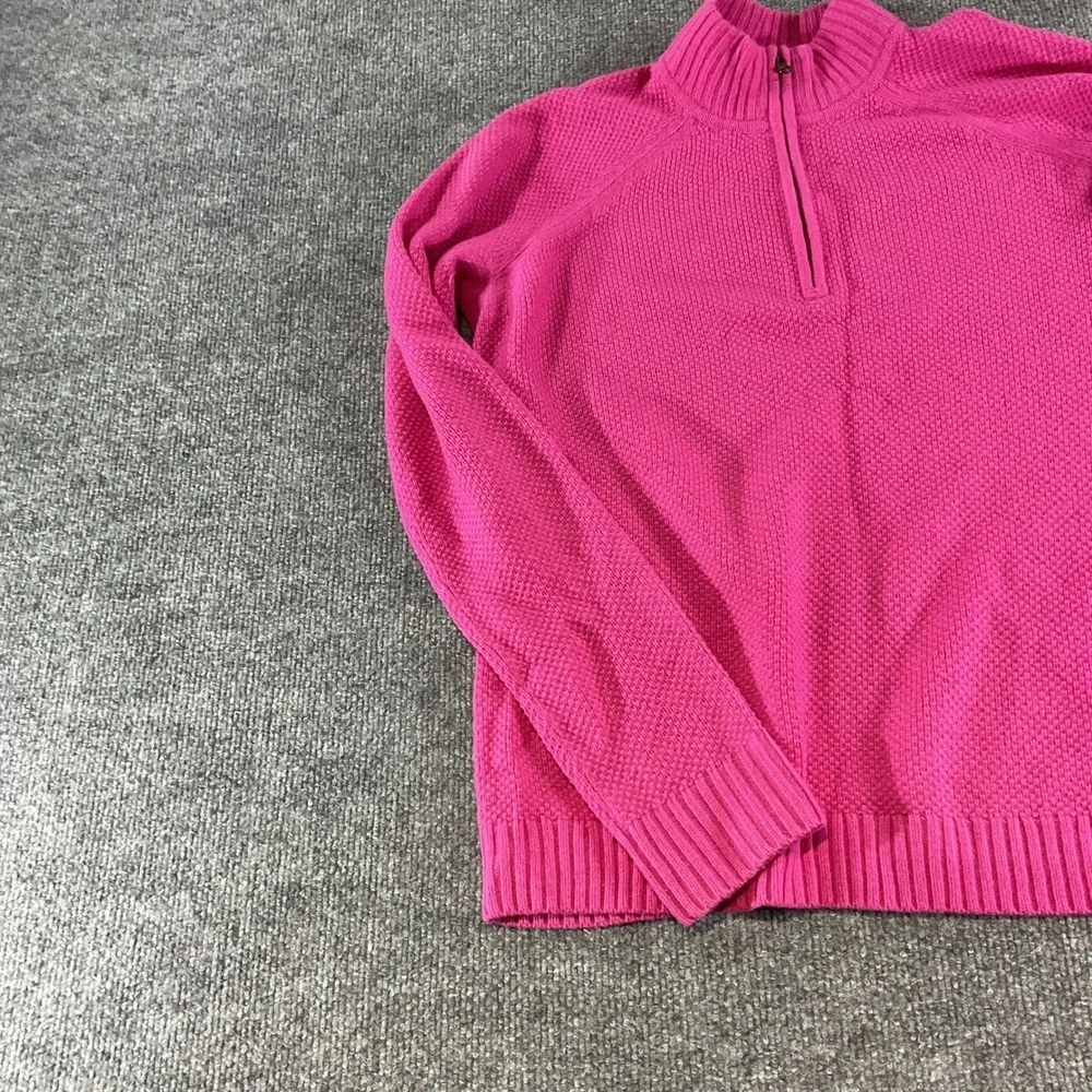 Vineyard Vines Pink Wool Cashmere Blend Quarter Zip Sweater Womens Medium